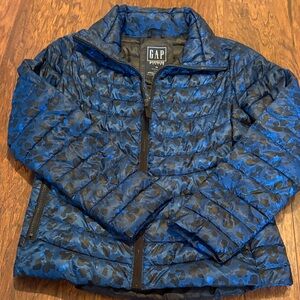 GAP leopard print puffer jacket